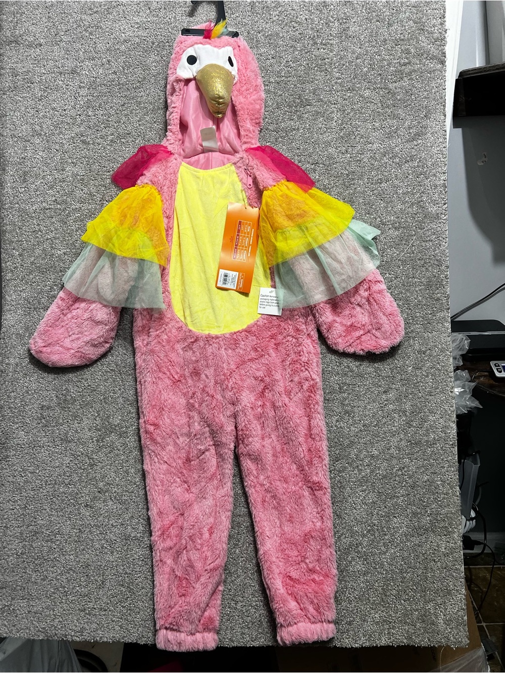 Hyde and EEK! Girls Pink One piece Toddler Parrot Costume Size 4T-5T New